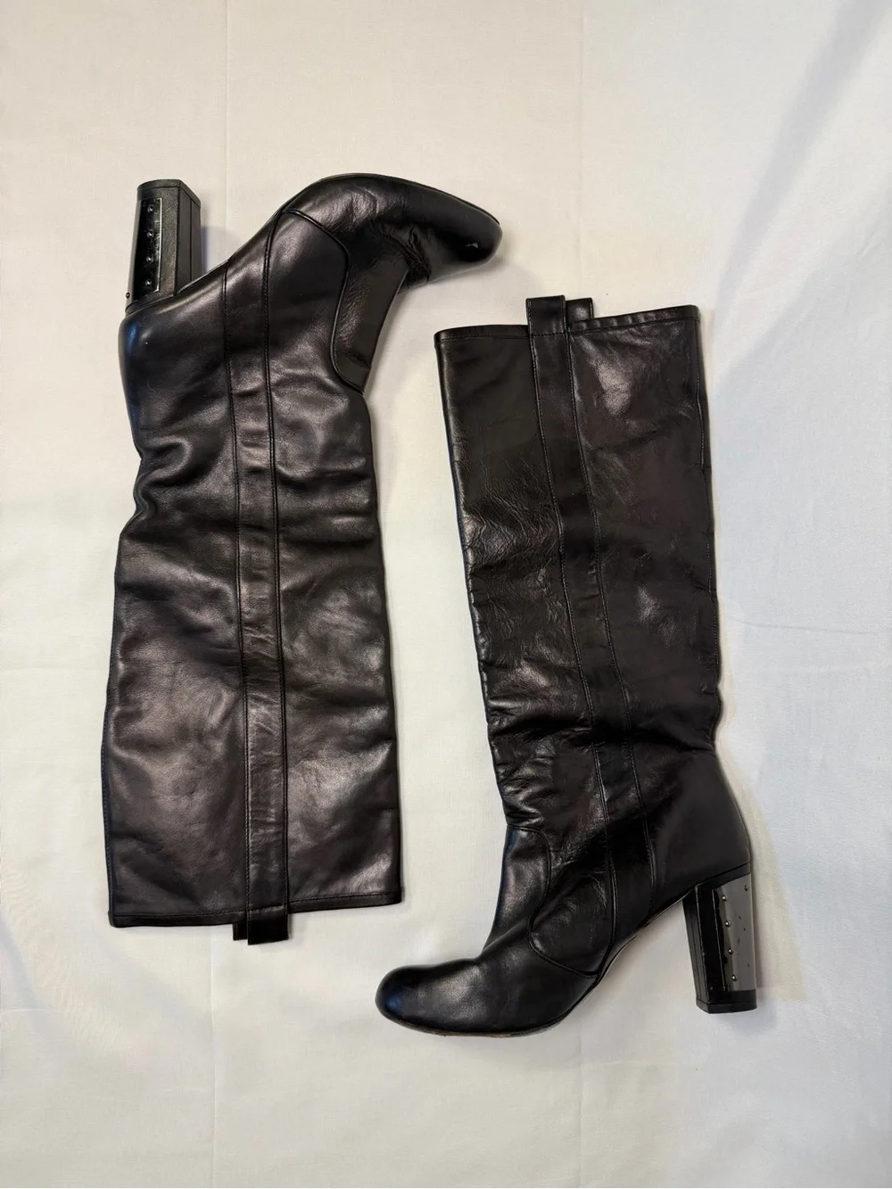Rebecca Minkoff Black Leather Over-the-Knee Boots